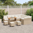 Havesofa Sæt med pude med opbevaring 13 pcs Beige og creme