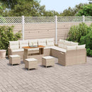 Havesofa Sæt med pude med opbevaring 14 pcs Beige og creme