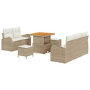 Havesofa Sæt med pude med opbevaring 8 pcs Beige og creme