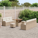 Havesofa Sæt med pude med opbevaring 10 pcs Beige og creme
