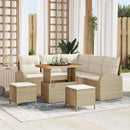 Havesofa Sæt med pude med opbevaring 8 pcs Beige og creme