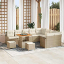 Havesofa Sæt med pude med opbevaring 12 pcs Beige og creme