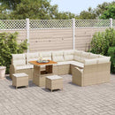 Havesofa Sæt med pude med opbevaring 12 pcs Beige og creme
