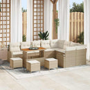 Havesofa Sæt med pude med opbevaring 13 pcs Beige og creme