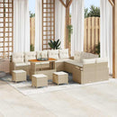 Havesofa Sæt med pude med opbevaring 14 pcs Beige og creme