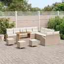 Havesofa Sæt med pude med opbevaring 14 pcs Beige og creme