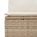 Havesofa Sæt 9 stk. Beige Poly rattan