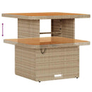 Havesofa Sæt 9 stk. Beige Poly rattan