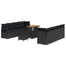 Havesofa Sæt med pude med opbevaring Sort 90 x 55 x 71 cm