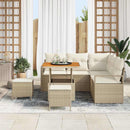 Havesofa Sæt med pude med opbevaring 8 pcs Beige og creme