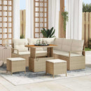 Havesofa Sæt med pude med opbevaring 8 pcs Beige og creme