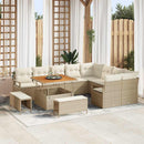 Havesofa Sæt med pude med opbevaring 12 pcs Beige og creme