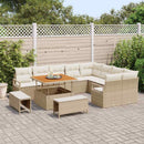 Havesofa Sæt med pude med opbevaring 12 pcs Beige og creme