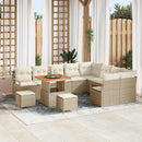 Havesofa Sæt med pude med opbevaring 12 pcs Beige og creme