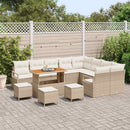 Havesofa Sæt med pude med opbevaring 13 pcs Beige og creme