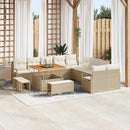 Havesofa Sæt med pude med opbevaring 13 pcs Beige og creme