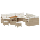 Havesofa Sæt med pude med opbevaring 13 pcs Beige og creme