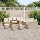 Havesofa Sæt med pude med opbevaring 14 pcs Beige og creme