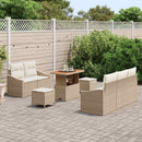 Havesofa Sæt med pude med opbevaring 8 pcs Beige og creme
