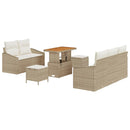 Havesofa Sæt med pude med opbevaring 8 pcs Beige og creme