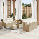 Havesofa Sæt med pude med opbevaring 9 pcs Beige og creme