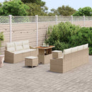 Havesofa Sæt med pude med opbevaring 10 pcs Beige og creme