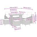Havesofa Sæt med pude med opbevaring 9 pcs Beige Poly rattan