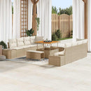 Havesofa Sæt med pude Beige 100 x 100 x 71 cm Poly rattan