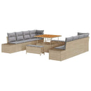 Havesofa Sæt med pude Beige 100 x 100 x 71 cm Poly rattan