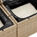 Havesofa Sæt 8 stk. Beige Poly rattan