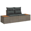 Havesofa Sæt med pude med opbevaring 8 pcs Lysegrå og mørkegrå