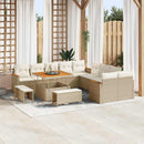 Havesofa Sæt med pude 13 pcs Beige polyrattan