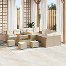 Havesofa Sæt med pude 18 pcs Beige og creme polyrattan