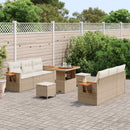 Havesofa Sæt med pude 11 pcs Beige og creme polyrattan