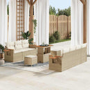 Havesofa Sæt med pude 13 pcs Beige og creme polyrattan