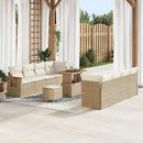 Havesofa Sæt med pude 12 pcs Beige og creme polyrattan