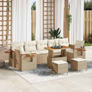 Havesofa Sæt med pude 13 pcs Beige og creme polyrattan