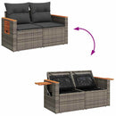 Havesofa Sæt med pude 13 pcs Grå polyrattan