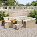 Havesofa Sæt med pude 13 pcs Beige og creme polyrattan