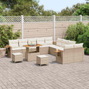 Havesofa Sæt med pude 17 pcs Beige og creme polyrattan