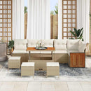 Havesofa Sæt med pude 12 pcs Beige og creme polyrattan