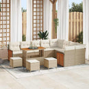Havesofa Sæt med pude 14 pcs Beige og creme polyrattan