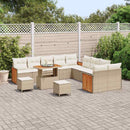 Havesofa Sæt med pude 17 pcs Beige og creme polyrattan