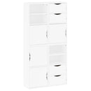 sidekabinetter 4 stk ODDA 40x24x79 cm massivt fyrretræ hvid