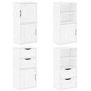 sidekabinetter 4 stk ODDA 40x24x79 cm massivt fyrretræ hvid