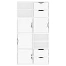 sidekabinetter 4 stk ODDA 40x24x79 cm massivt fyrretræ hvid