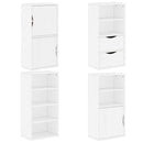 sidekabinetter 4 stk ODDA 40x24x79 cm massivt fyrretræ hvid