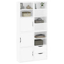 sidekabinetter 4 stk ODDA 40x24x79 cm massivt fyrretræ hvid