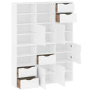 sidekabinetter 6 stk ODDA 40x24x79 cm massivt fyrretræ hvid