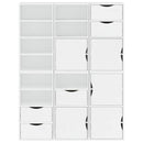 sidekabinetter 6 stk ODDA 40x24x79 cm massivt fyrretræ hvid